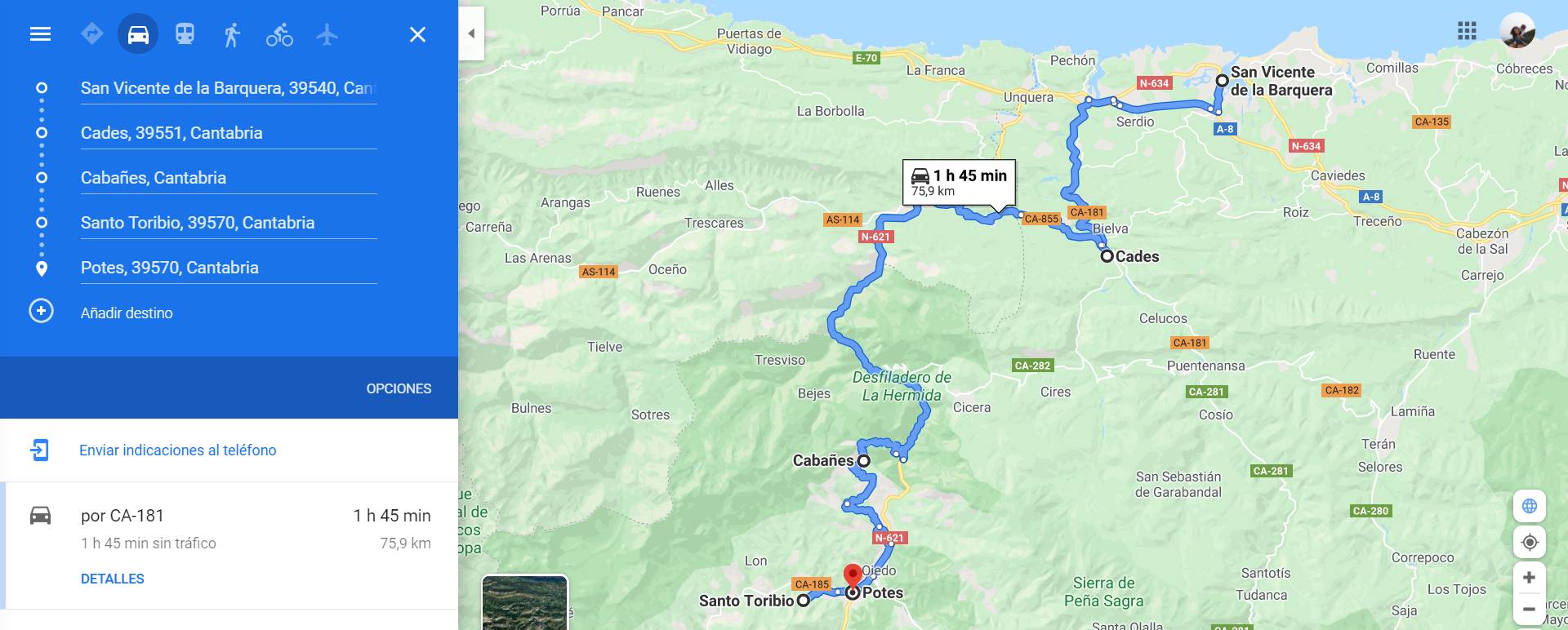 Ruta Camino lebaniego Cantabria